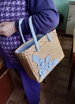 Жіноча сумка - плетінка3 фото