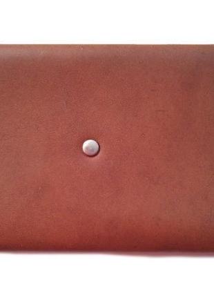 Чехол для iphone кошелек из натуральной кожи коричневый тонкий ручная работа.3 фото