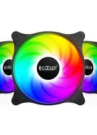 Корпусний вентілятор pccooler fx 120 argb bk 3in1, чорний