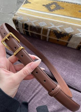Кожаный женский ремень в стиле miu miu
