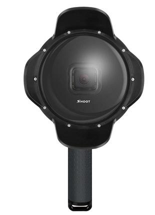 Подводный бокс dome port от shoot для камер gopro hero 5, 6, 7 - (20 см - с блендой) v. 2 (код № xtgp376b)