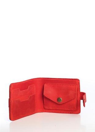 Компактный кошелек красного цвета2 фото