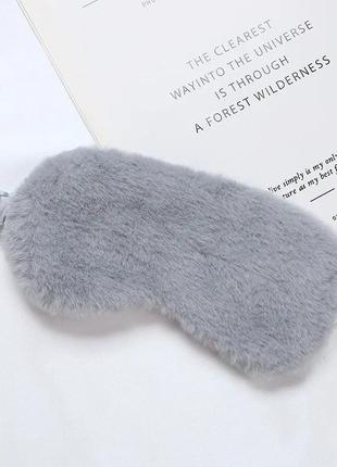 Маска для сна плюшевая "nyako 12". повязка на глаза детская. наглазная маска женская