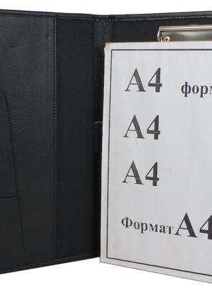 Папка для документів з екошкіри portfolio, україна чорна1 фото