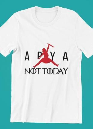 Футболка спринтом "arya not today"5 фото