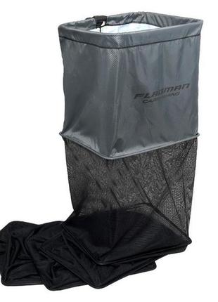 Садок прямокутний flagman keepnet 50х40см color black double thick nylon mesh