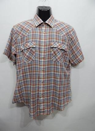 Мужская рубашка с коротким рукавом levi`s р.50 044дрбу  (только в указанном размере, только 1 шт)