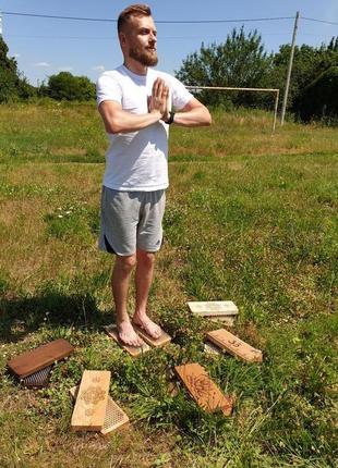 Доска садху с гвоздями для ног (гвозди садху для стояния, йоги) 12 мм