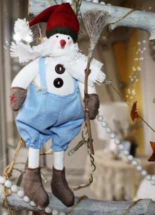 Сніговик 22 см, льон