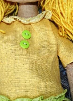 Кукла ася 35 см, лен 3