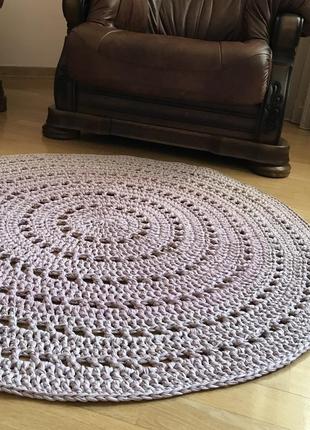 Ковер вязаный (трикотажная пряжа) диаметр 120 см