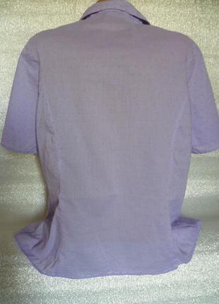 Блуза хлопок с вышивкой "плюмети", нежно-лиловая marks & spencer3 фото