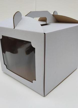Коробка для торта с окном, 250*250*200мм.