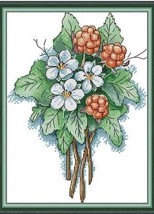 Набір для вишивання за нанесеною на канву схемою "autumn fruits 3 ". aida 14ct printed 21*31 см