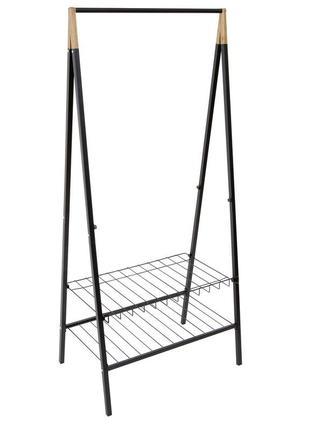 Стійка для одягу casa si garment rack bamboo black (cs92308w04)1 фото