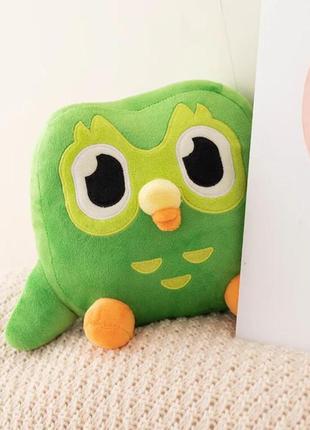 М'яка іграшка сова duolingo owl toy 30 см, зелений5 фото