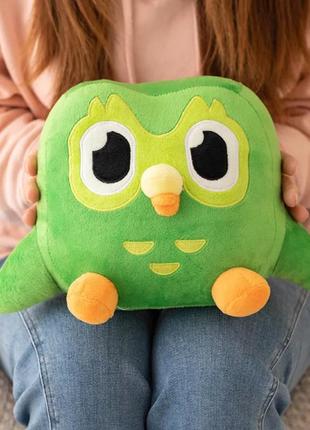 М'яка іграшка сова duolingo owl toy 30 см, зелений4 фото