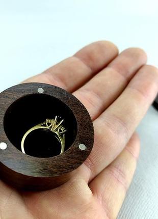 Деревянная шкатулка для кольца3 фото