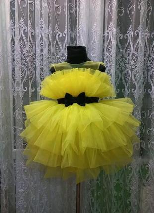 Жёлтое нарядное платице для ваших  куколок