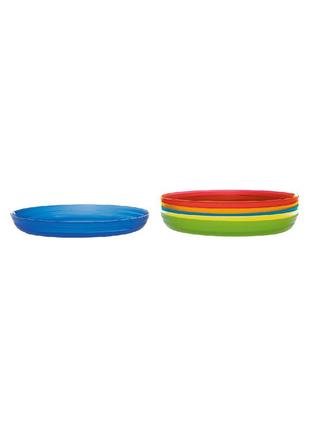Набір багаторазових пластикових тарілок для кемпінгу 6 шт різнобарвний ernesto