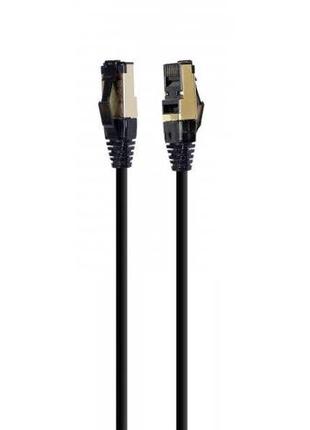 Патч корд cablexpert pp8-lszhcu-bk-0.25m, s/ftp, литой, 50u" штекер с фиксатором, 0,25м, черный