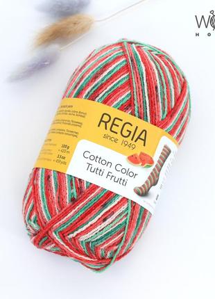 Носкова пряжа regia cotton color tutti frutti, 024212 фото