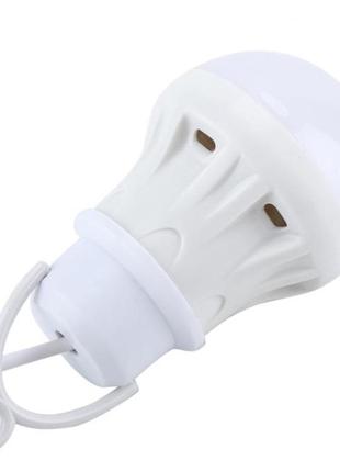 Портативна світлодіодна usb led-лампочка від павербанка (3w). white2 фото
