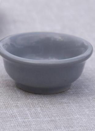 Соусник керамический серый, глянцевый, минипиала, чаша.2 фото
