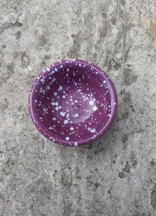 Соусник фіолетовий з білими вкрапленнями 55 мл, маленька піала.1 фото
