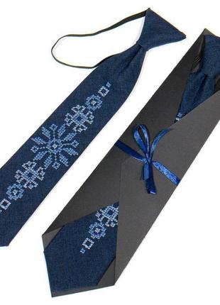 Детский вышитый галстук №775