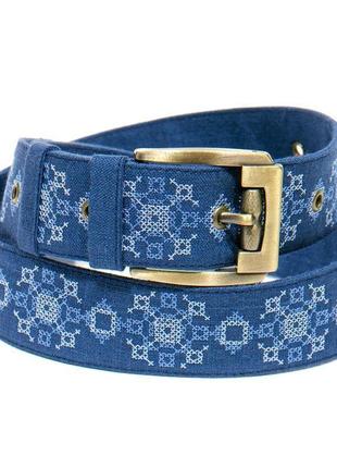 Вышитый пояс из льна №861