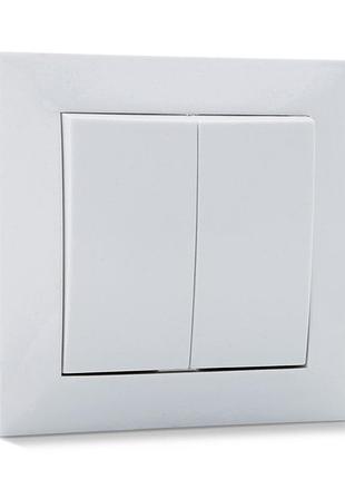 Вимикач sven se-60016 подвійний білий