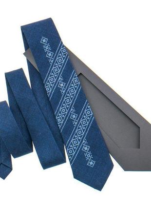 Классический вышитый галстук №846, сувенир иностранцу, украинский сувенир2 фото
