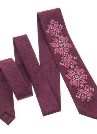 Вышитый галстук с платком и зажимом №8654 фото