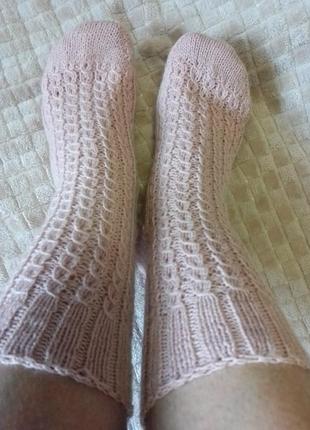 Вязаные теплые носки2 фото
