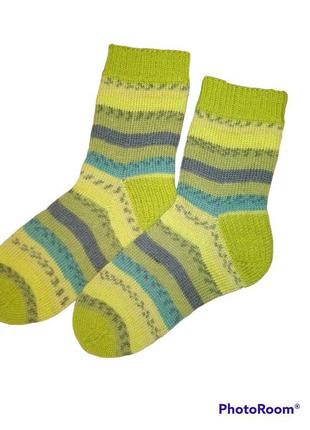 Женские носки зимние мужские носки вязаные шерстяные носки носки ручной работы носки handmade1 фото