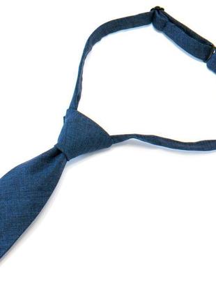 Подростковый галстук с вышивкой синий №7162 фото