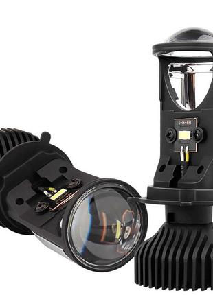 Комплект светодиодных линз headlight y6d bi-led h4 25/35w mini
