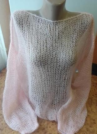Павутинка, паутинка, мохеровий светр, базовий светр жіночий2 фото