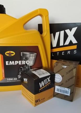 Комплект фильтра + масло 4л. kroon oil 10w 40 daewoo nexia 1.5 | комплект 3 фильтра + масло 4л дэу нексия
