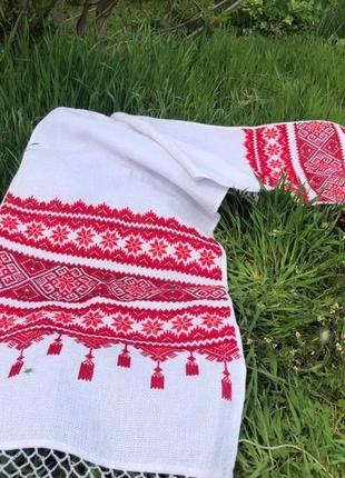 Вышитый свадебный рушник - украинская традиционная геометрическая вышивка5 фото