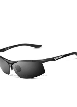 Очки мужские солнцезащитные поляризованные veithdia. серые линзы и оправа