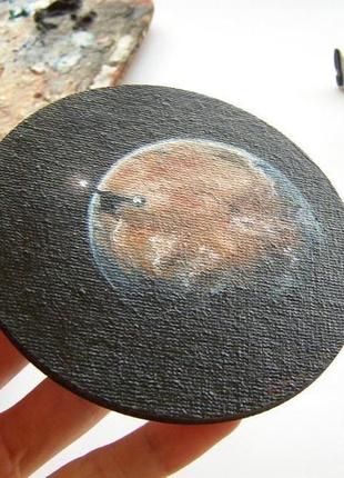 Космос, мініатюрна картина олійними фарбами8 фото