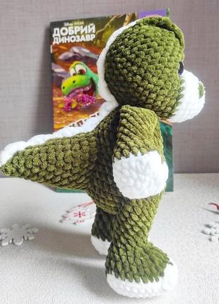 Вязаная плюшевая игрушка динозавр, подарок для мальчика, игрушка дракон2 фото