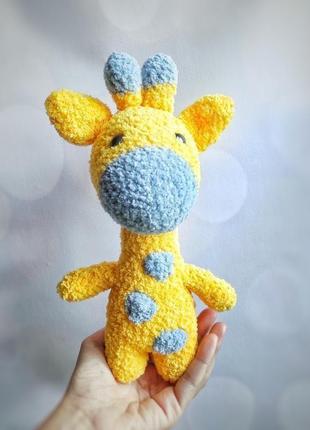 Вязаная плюшевая игрушка жирафик, очень мягкий жираф
