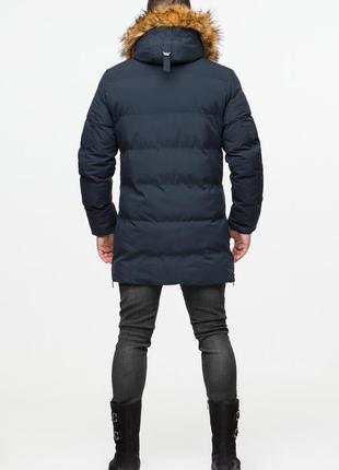 Темно-синя чоловіча молодіжна куртка зимова модель 25170 (клад тільки 50(l))7 фото