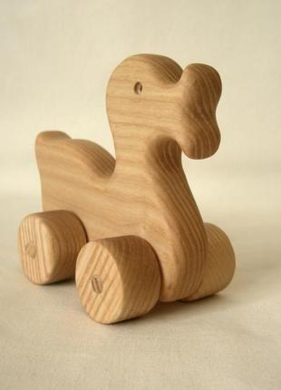 Дерев'яна іграшка «качка».2 фото