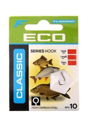 Готовий повідець flagman classic hooks to nylon 4 №16