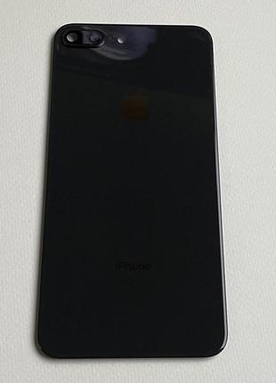 Iphone 8 plus space grey задняя стеклянная крышка с защитным стеклом камеры темно-серого цвета для ремонта2 фото
