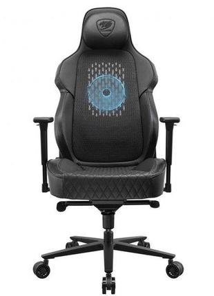 Крісло ігрове nxsys aero black, дихаюча екошкіра, сталевий каркас1 фото